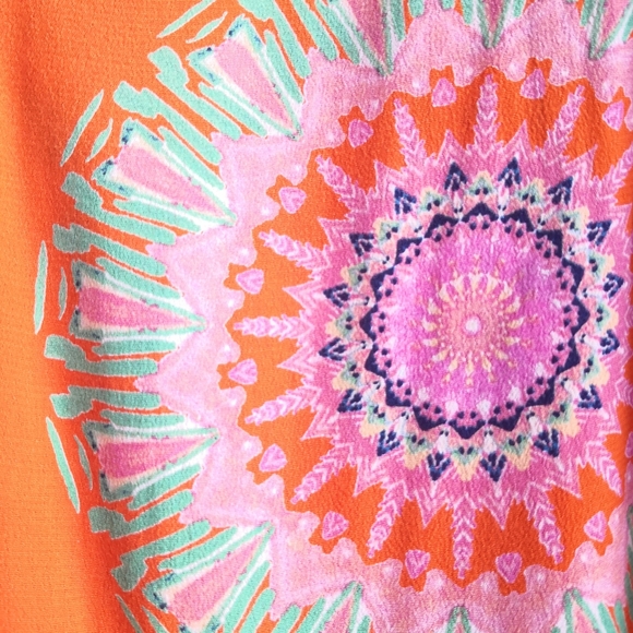 ANTHROPOLOGIE Floreat Livia Orange Halter Dress - Picture 6 of 11